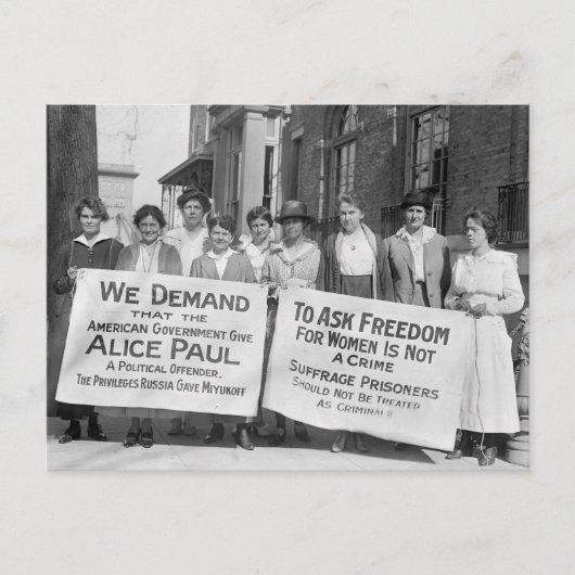 Women's Suffrage Pickets, 1917 Briefkaart (Voorkant)