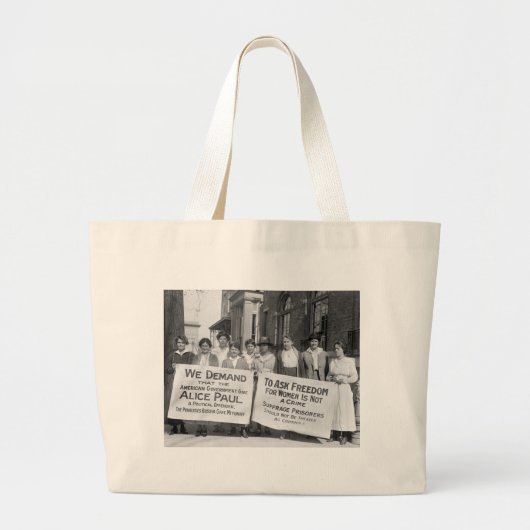 Women's Suffrage Pickets, 1917 Grote Tote Bag (Voorkant)