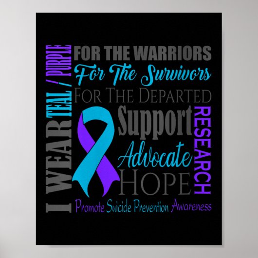 Womens Suicide Prevention Awareness V-neck  Poster (Voorkant)