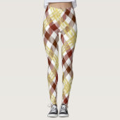 Women's Summer Gingham Checked geruite kleding Leggings (Voorkant)