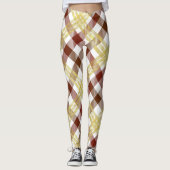 Women's Summer Gingham Checked geruite kleding Leggings (Voorkant)