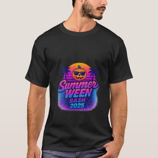 Womens SummerWeen Bash 2025 Skeleton Beach Party H T-shirt (Voorkant)