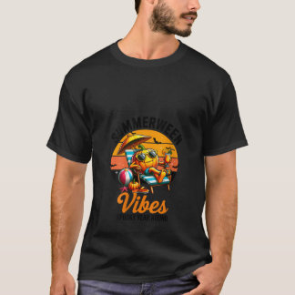 Womens Summerween Vibes Pumpkin Year Round Hallowe T-shirt