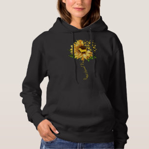Womens Sunflower Basset Hound Mam Dog Hoodie
