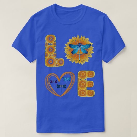 Womens Sunflower Dragonfly T-shirt (Design voorkant)