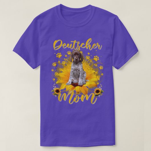 Womens Sunflower German Shorthaired Pointer Mam Do T-shirt (Design voorkant)