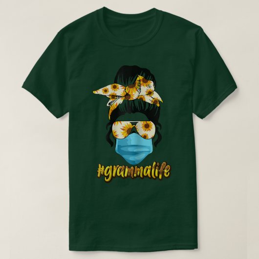 Womens Sunflower Gramma Life Moederdag Grammalif T-shirt (Design voorkant)