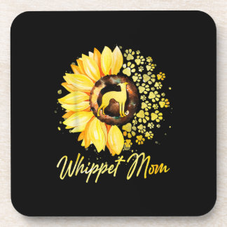 Womens Sunflower Whippet mam Hondenliefhebber Gift Bier Onderzetter