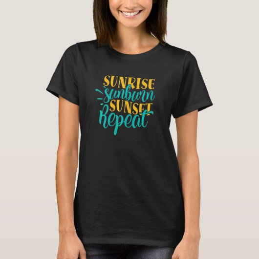Womens Sunrise Sunburn Sunset Repo T-shirt (Voorkant)