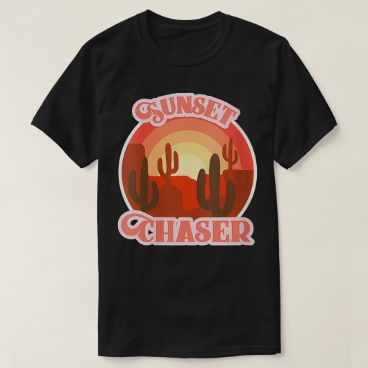 Womens Sunset Chaser Western Desert Cactus VNeck T-shirt (Design voorkant)