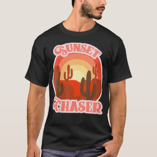 Womens Sunset Chaser Western Desert Cactus VNeck T-shirt