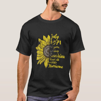 Womens Sunshine Womens Juli Meisjes 1971 50th Birt T-shirt