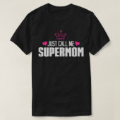 Womens SuperMam Crown Heart Funny Mama Mothe T-shirt (Design voorkant)