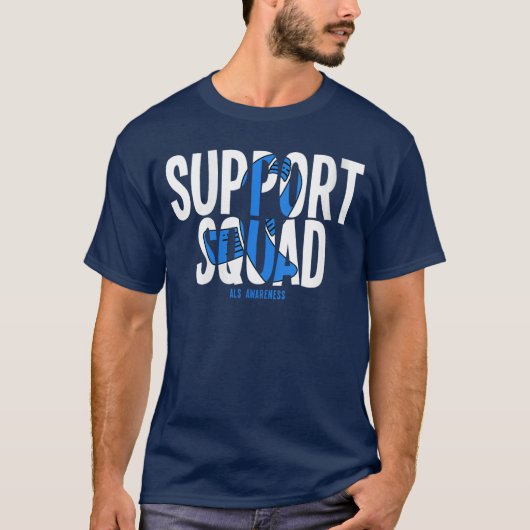 Womens Support Squad ALS Awareness VNeck T-shirt (Voorkant)