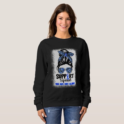 Womens Support Squad Diabets Awareness Leopard Trui (Voorkant volledig)
