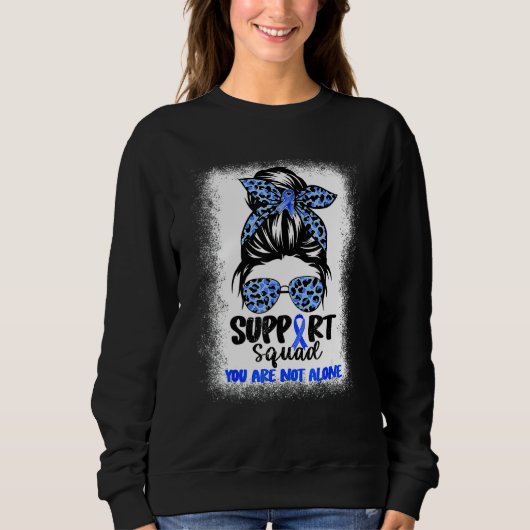 Womens Support Squad Diabets Awareness Leopard Trui (Voorkant)