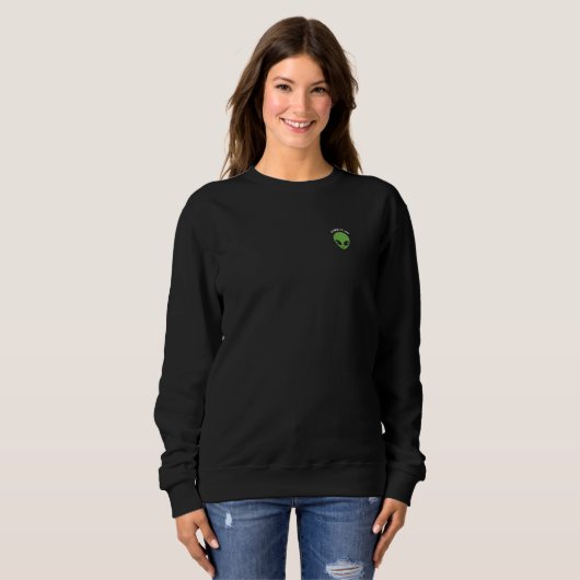 Womens sweatshirt - Alien vuurwerk + 30e zegel (Voorkant volledig)