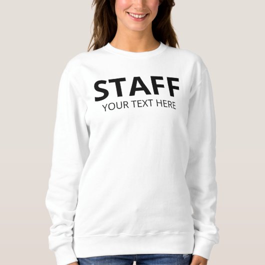 Womens Sweatshirt Personeelsleden toevoegen Logo t (Voorkant)