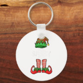 Womens Sy Elf Christmas Family Matching Group V  Sleutelhanger (Voorkant)