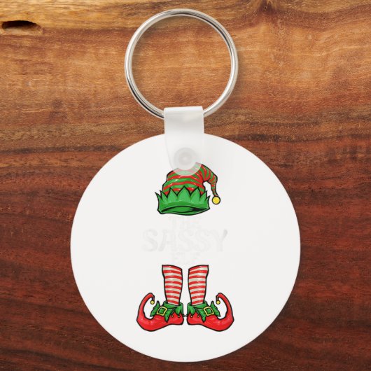 Womens Sy Elf Christmas Family Matching Group V Sleutelhanger (Voorkant)