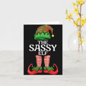 Womens Sy Elf Christmas Family Matching Group V T  Kaart (Gele Bloem)