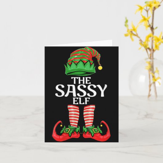 Womens Sy Elf Christmas Family Matching Group V T  Kaart (Gele Bloem)