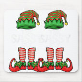 Womens Sy Elf Christmas Family Matching Group V T Muismat (Voorkant)