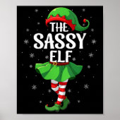 Womens Sy Elf Christmas Girls Women Elf Squad Xmas Poster (Voorkant)