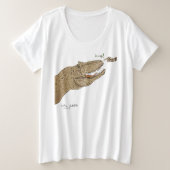Womens T-shirt Allosaurus Boop Dinosaur Plus SIze  (Design voorkant)