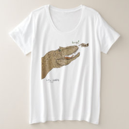 Womens T-shirt Allosaurus Boop Dinosaur Plus SIze 