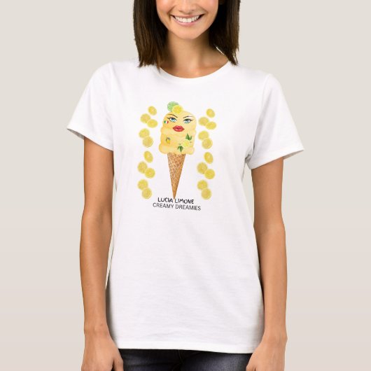 Womens t-shirt Lucia Limone Creamy Dreamies (Voorkant)