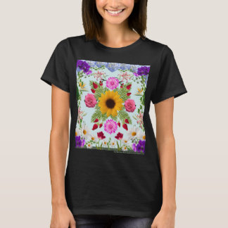 Womens t shirt met kleurrijke bloemenmandala
