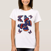 Womens T Shirt vlinders (Voorkant)