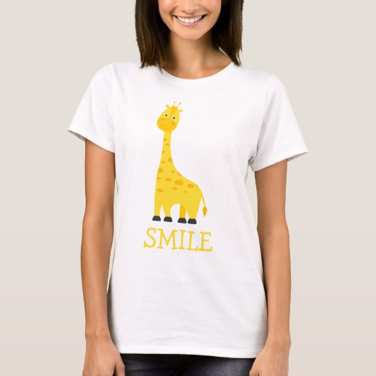 Women's T-shirt with giraffe (Voorkant)