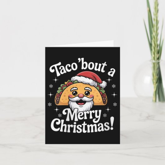 Womens Taco ‘bout A Merry Christmas Food Puns Mexi Kaart (Voorkant)