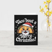Womens Taco ‘bout A Merry Christmas Food Puns Mexi Kaart (Gele Bloem)