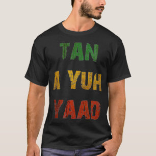 Womens Tan a Yuh Yaad, Funny Jamaican Gezegde VNec T-shirt