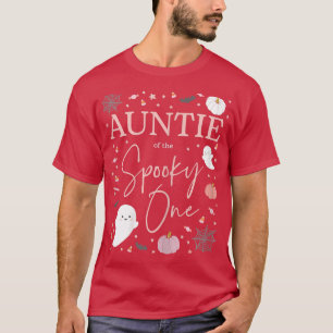 Womens tante van de Spooky One Girl First Birthda T-shirt