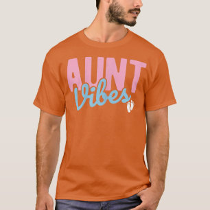 Womens Tante Vibes Baby onthullen Zwangerschap Ran T-shirt