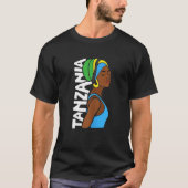 Womens Tanzania Tanzania Vlag Afrikaans erfgoed T-shirt (Voorkant)