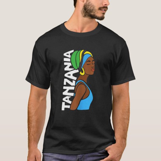 Womens Tanzania Tanzania Vlag Afrikaans erfgoed T-shirt (Voorkant)