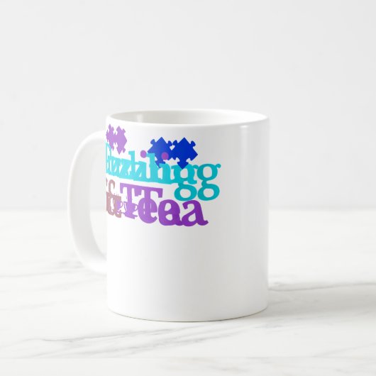 Womens Tea And Puzzling Jigsaw Puzzle Master Koffiemok (Voorkant links)