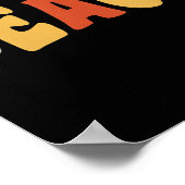 Womens Teach Peace Retro Teacher Motivational Educ Poster (Hoek)