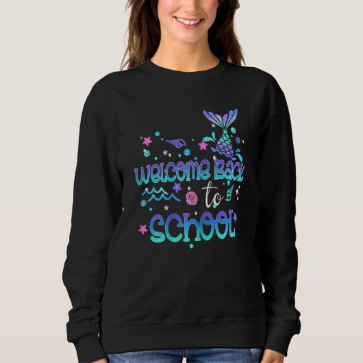 Womens Teacher Of Tiny Mermaids Back To School Pr Trui (Voorkant)