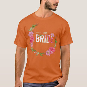 Womens Team Bride JGA bloemen bruiloft bachelor T-shirt