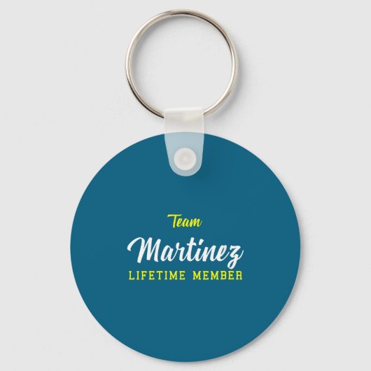 Womens Team Martinez Lifetime Member Surname Birth Sleutelhanger (Voorkant)
