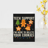 Womens Tech Suprt I'm Here To Delete Your Cookies  Kaart (Gele Bloem)