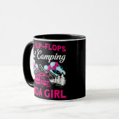 Womens Teenslippers en Camping Kinda Girl Caravan Mok (Voorkant links)