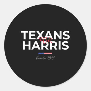 Womens Texans voor Kamala Harris 2024 Texans voor  Ronde Sticker
