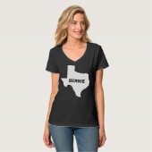 Womens Texas voor het Shirt Bernie Sanders (Voorkant volledig)
